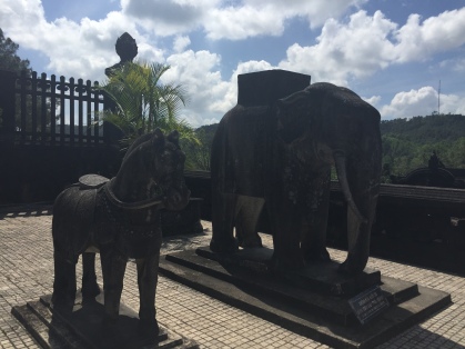 elephant and horse statue outside Khai Dinh's tomb, Vietnam